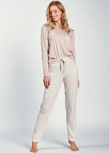 Piżama damska 3246 GinaTaro -beżowy