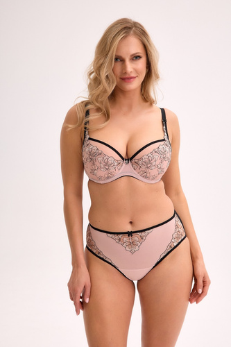 Biustonosz semi soft Gaia Xenia BS 1332 – elegancki haftowany biustonosz na fiszbinach
