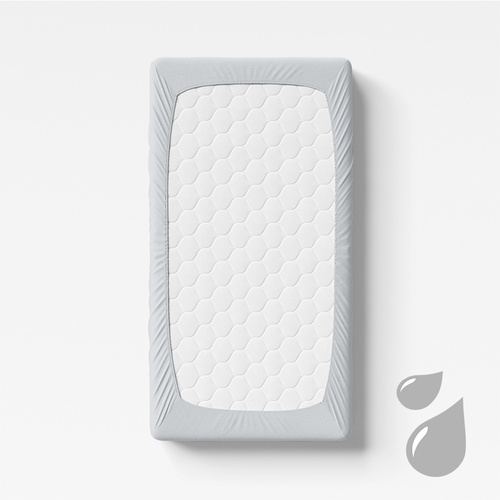 Prześcieradło dziecięce nieprzemakalne Eevi - jasny szary