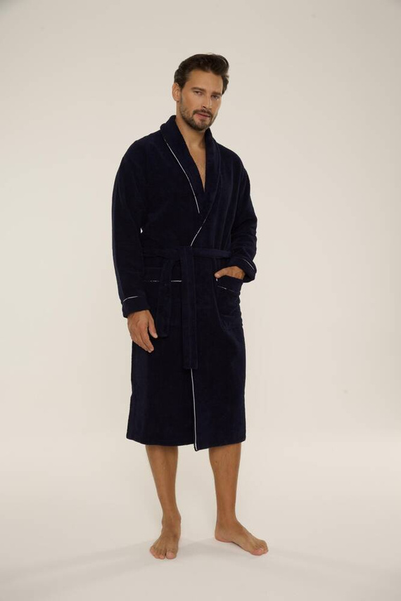 Szlafrok męski 735 Manuele Forex - granat