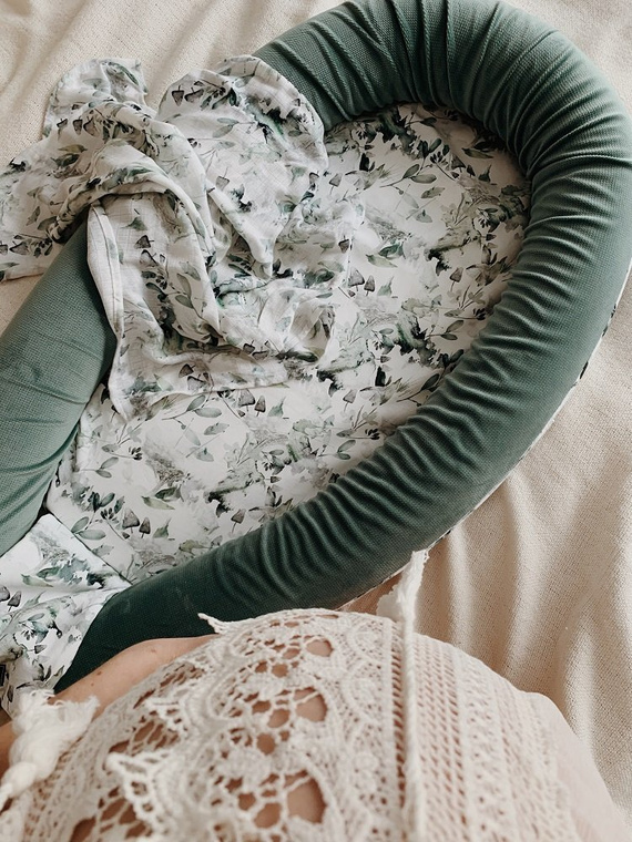 Kokon niemowlęcy Premium Night Flowers - Makaszka