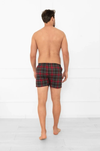 Bokserki męskie Rusoli Italian Fashion – bawełniane, w kratę, z guzikami