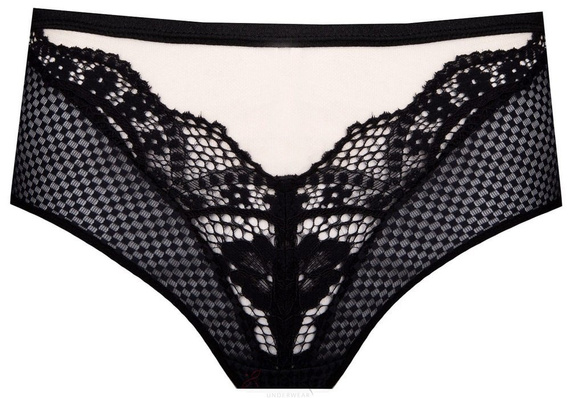 Figi Damskie Elif Unikat czarny-beżowy