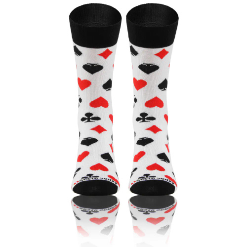 Talia Kart Skarpety długie finest cotton dwie różne Sesto Senso biały