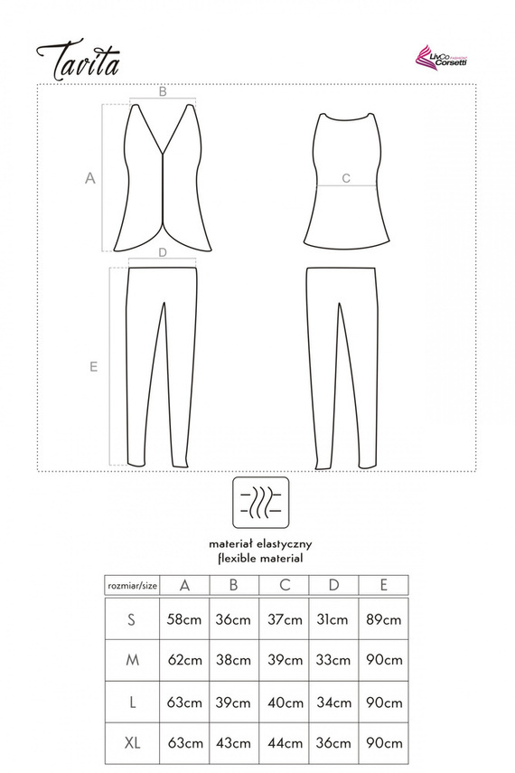 Piżama damska Tavita LC 90042 LivCo Corsetti Fashion