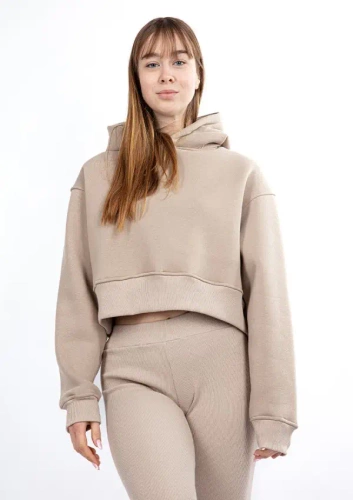 Komplet dresowy bluza+ legginsy DK-K-B13 Dkaren - cappuccino