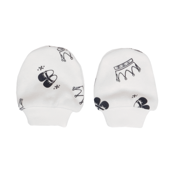 WP404 Komplet 5-częściowy "Korona" Mamatti biało- czarne