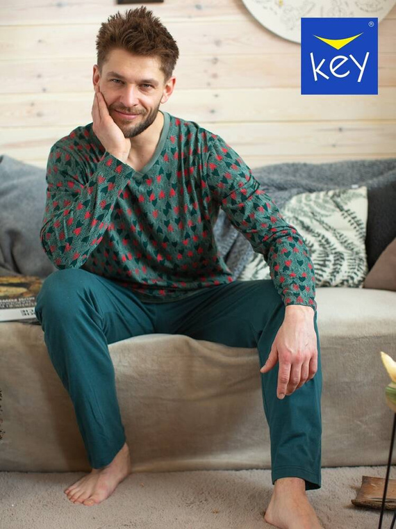  Piżama Męska MNS 916  Key zielony