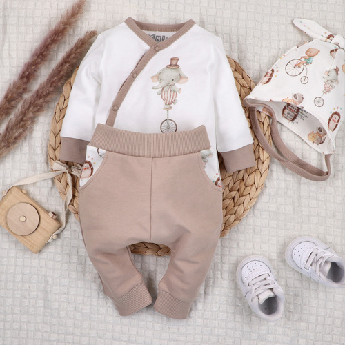 Nini Circus – body niemowlęce kopertowe z organicznej bawełny, antyalergiczne, polska produkcja