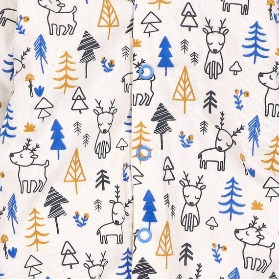 Body kopertowe z bawełny organicznej Jelonki Nini druk