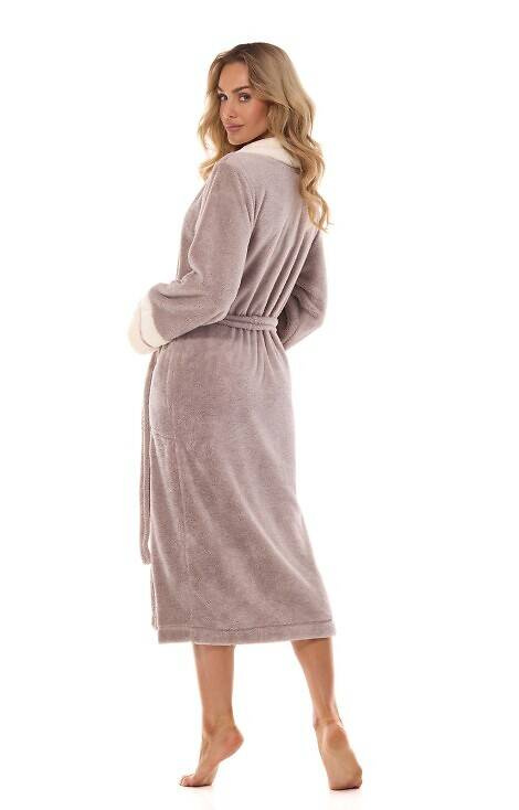 Długi Szlafrok Damski 2409 Madame L&L - opal