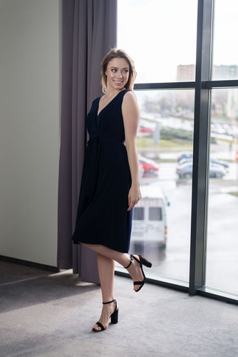 Zwiewna sukienka ciążowa  120  MIRACLE-granat