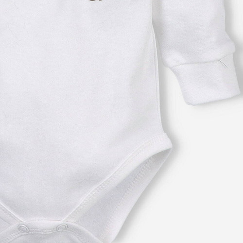 Body kopertowe z bawełny organicznej Happy Apples Nini ecru