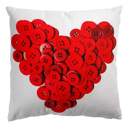 Poszewka dekoracyjna Jess Eco Buttons Domarex biały