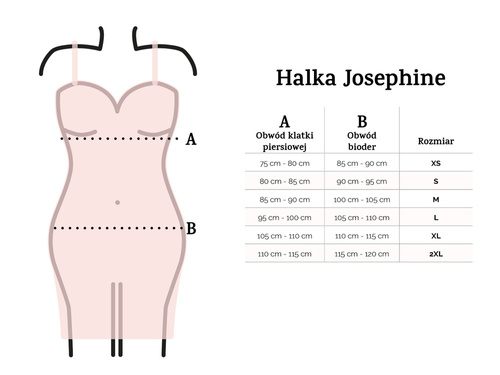 Halka satynowa Josephine DKaren - czarny