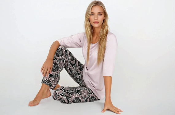 Piżama damska Desert Rose Momenti Per Me pink