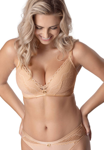 Biustonosz push-up Clarisa Nipplex- beżowy