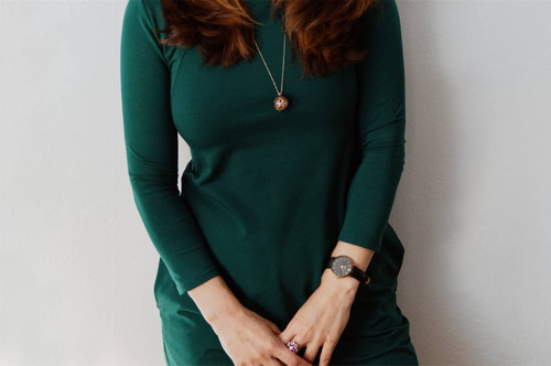 Sukienka do karmienia Milky Way Milk&Love butelkowa zieleń 