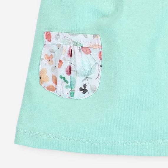 Sukienka z bawełny organicznej Bicycle Nini turkusowy