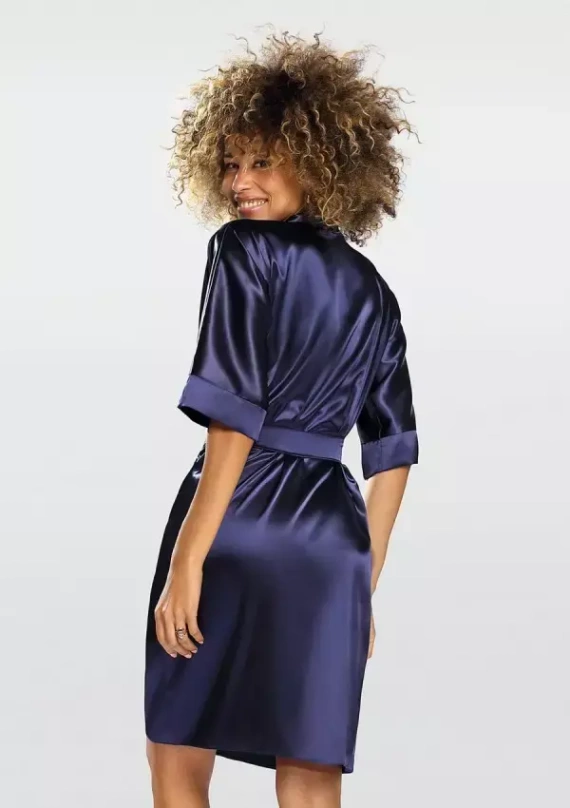 Podomka damska satynowa 100 Dkaren - granatowy