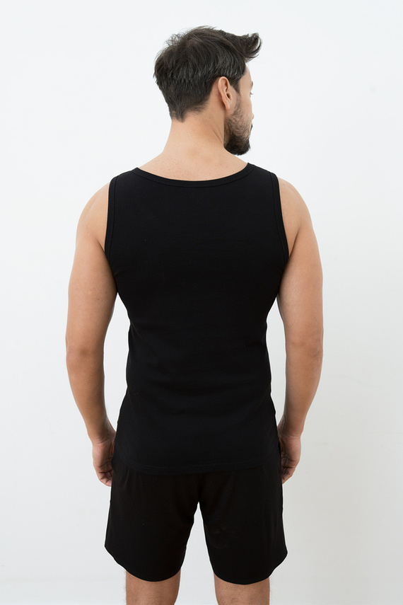 Podkoszulek męski szerokie ramiączko Paco Italian Fashion - czarny