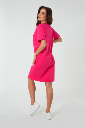 Tunika damska z krótkim rękawem Stella Italian Fashion - fuksja