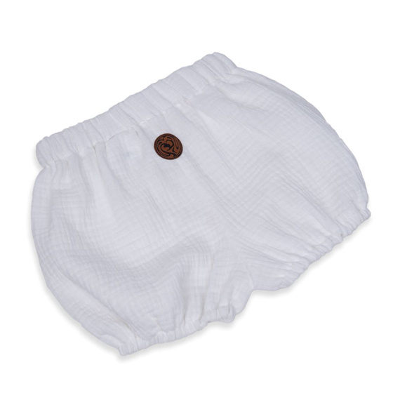 Bloomersy bambusowe szorty Białe Makaszka