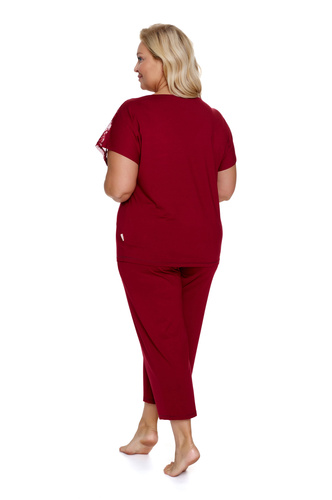Piżama Damska Plus Size 7259 Doctor Nap - burgundy red