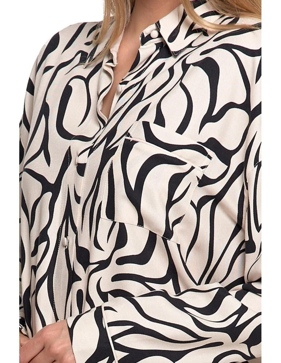 Moraj PDK4800-003 – koszula nocna damska z wiskozy, długi rękaw, zapinana na guziki