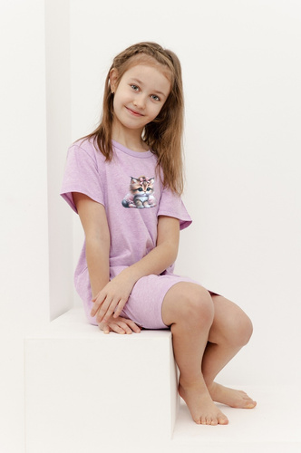 Koszula dziewczęca 3383 Jemma Taro- fioletowy