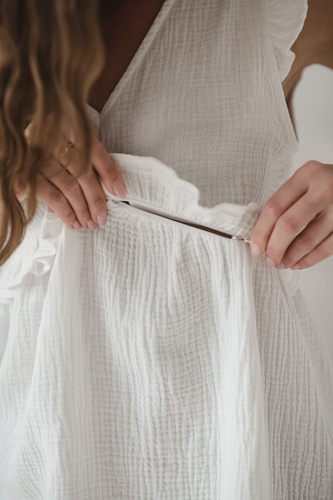 Bluzka ciążowa i do karmienia Milky Butterfly z bawełny Milk&Love kremowy