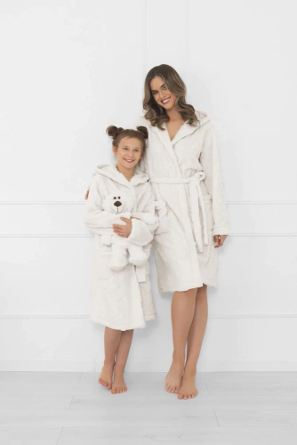 Szlafrok dziecięcy Miśka Italian Fashion – w misie, z kapturem, dla dziewczynki