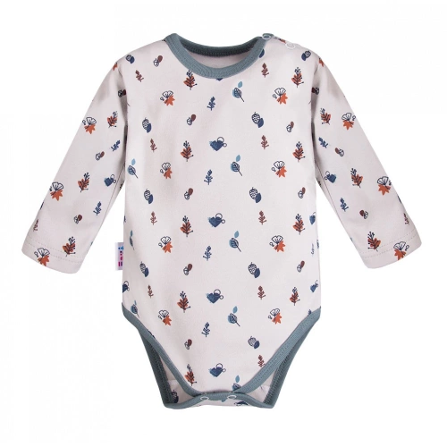 Body z długim rękawem Adventure Ewa Klucze- szary druk 