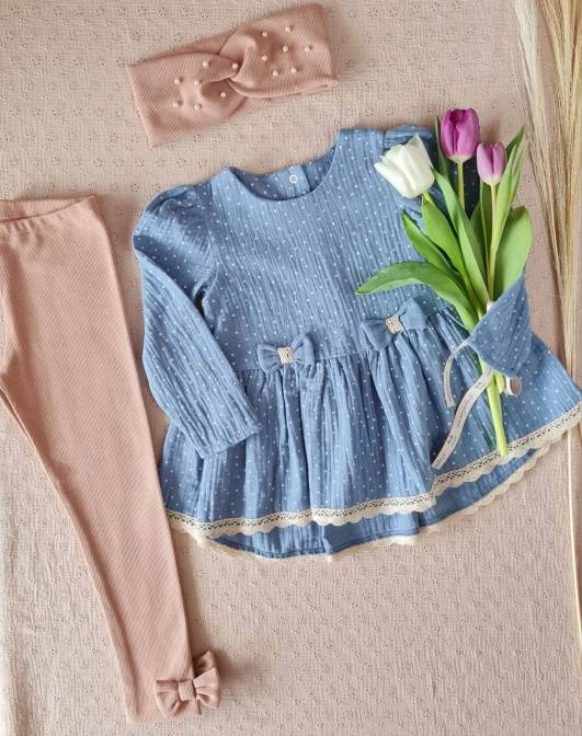 Tunika z długim rękawem 3431 Sophie Marija - turkusowy