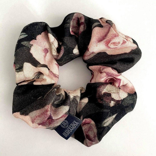 Gumka do włosów bambusowa Vintage Flowers Makaszka