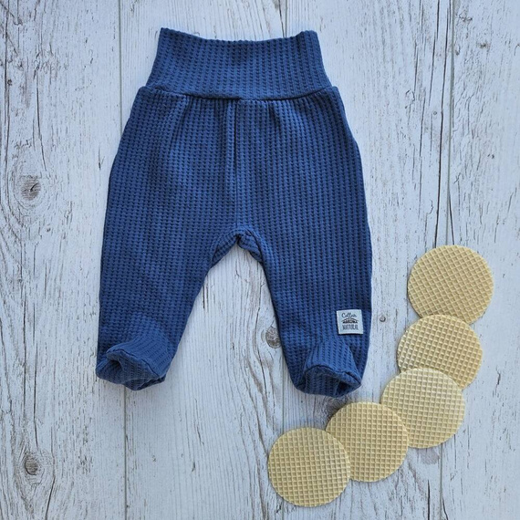 Półśpioch niemowlęcy "Natural Waffel" Makoma denim