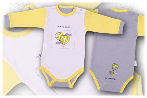 Body długi rękaw "BALONIK" różowy Terjan