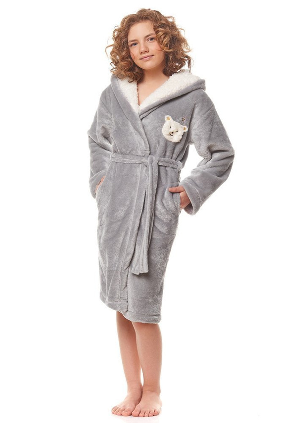 Szlafrok dziecięcy 2152 L&L - sucha róża