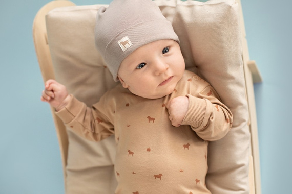 Bluzka z długim rękawem Wooden Pony Pinokio - brąz druk