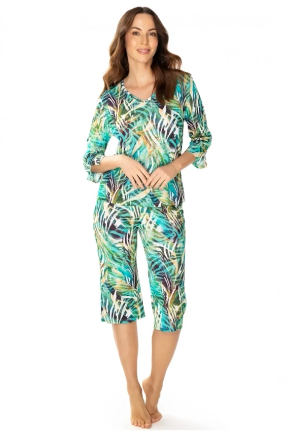 Piżama damska 86656 Malaga Mewa zielony