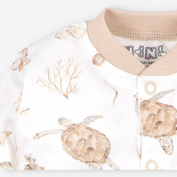 Pajacyk z bawełny organicznej Turtles Nini druk