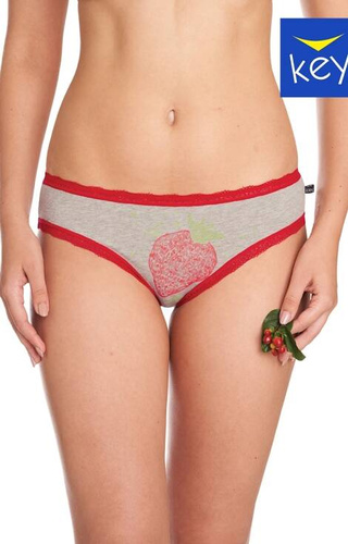 Figi damskie 2-pak LPN 709 A22 Key czerwony-szary