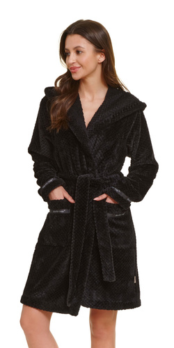 SWW.5208 Szlafrok damski Doctor Nap - black