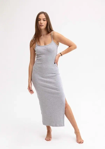 Sukienka bawełniana DK-K-P7 DKaren - szara