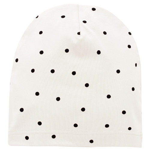 Czapka dla dziewczynki Tres Bien Pinokio - ecru groszki