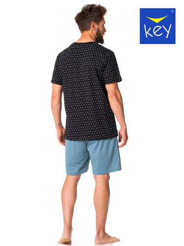  Piżama Męska MNS 901  Key czarny