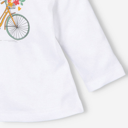 Bluzka z bawełny organicznej Bicycle Nini biały