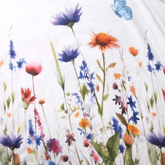 31512/1 Darymex Flanelove biała kolorowa kwiaty– komplet pościeli flanelowej, 100% bawełna, ciepła i przytulna