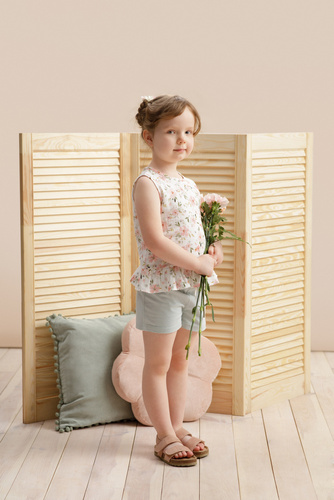 Krótkie spodenki na gumce Summer Garden Pinokio - miętowy