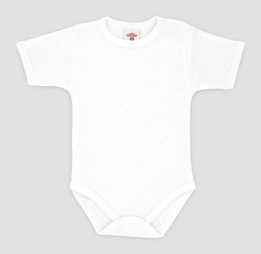 0320 Body z krótkim rękawem prążkowane "BIAŁE" Makoma